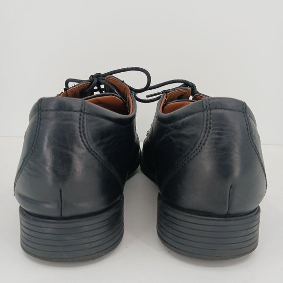Clarks Whiddon Black Leather Oxford Shoes Size 11.5 Comfort Fit Cap Toe 15770 - Picture 6 of 12